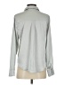 Shein 100% Polyester Metallic Silver Long Sleeve Blouse Size 4 - photo 2