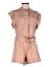 Shona Joy 100% Linen Solid Tan Romper Size 2 - photo 1