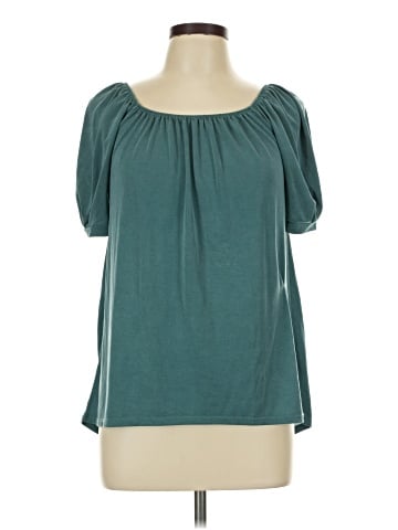 Green Envelope Short Sleeve Blouse (view 1)