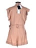 Shona Joy 100% Linen Solid Tan Romper Size 2 - photo 2