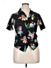 Hurley Tropical Black Short Sleeve Blouse Size 14 - photo 1