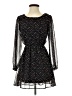 Forever 21 100% Polyester Hearts Black Casual Dress Size S - photo 1