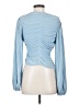 FRAME Blue Long Sleeve Blouse Size S - photo 2