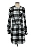 Gap 100% Viscose Plaid Gray Casual Dress Size S - photo 1