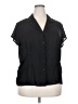 Covington 100% Polyester Black Short Sleeve Blouse Size 20 - photo 1