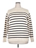 Brandy Melville Stripes Ivory Turtleneck Sweater Size XXL (estimated) - photo 1