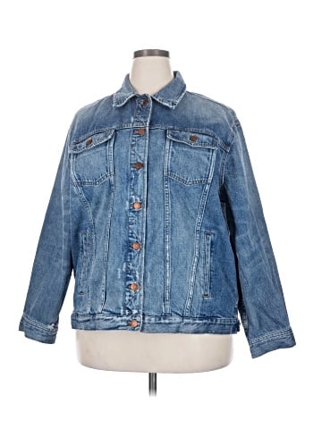 Madewell The Oversized Jean Jacket in Wortham Wash - front