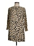 MNG Animal Print Tan 3/4 Sleeve Blouse Size 2 - photo 1
