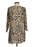MNG Animal Print Tan 3/4 Sleeve Blouse Size 2 - photo 2