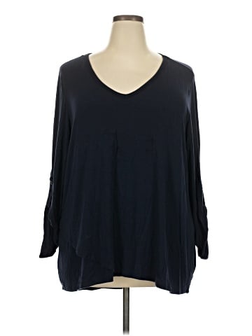 Joan Vass New York 3/4 Sleeve Top (view 1)