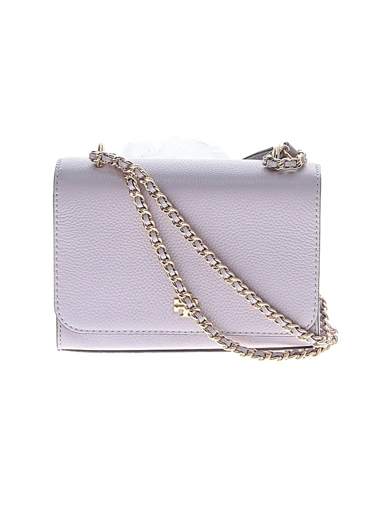 Pre-owned Tory Burch Leather Clutch In Purple