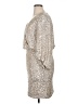 Eliza J Metallic Silver Cocktail Dress Size 14 - photo 5