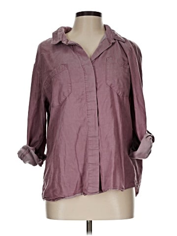 Maurices 3/4 Sleeve Button-Down Shirt (view 1)