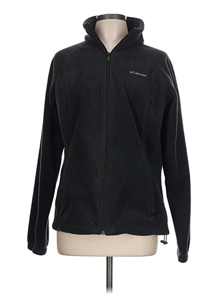Pre-owned Columbia Zip Up Hoodie In Black