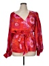 Trina Turk 100% Polyester Red Long Sleeve Blouse Size XL - photo 1