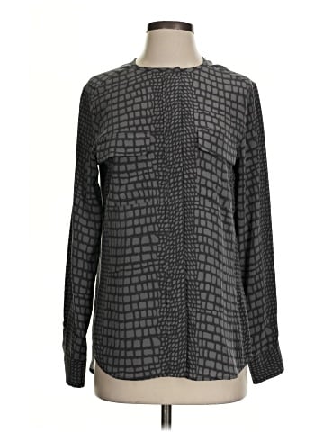 Equipment Long Sleeve Silk Top (view 1)