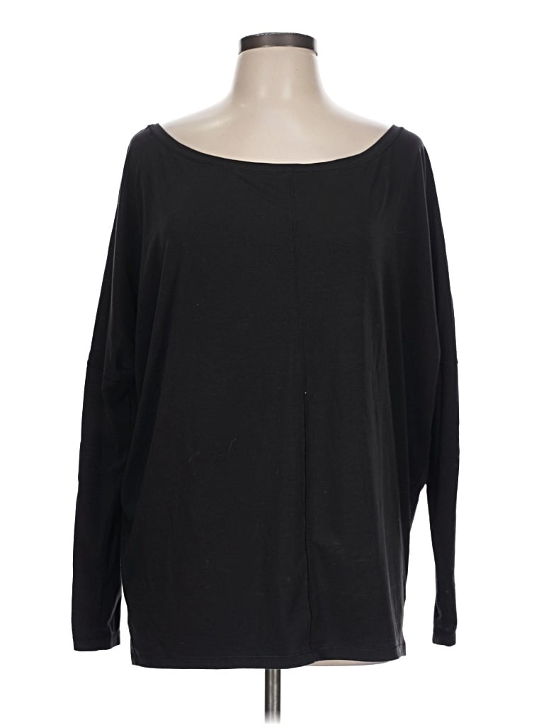 Pre-owned Athleta 3/4 Sleeve T-shirt In Black
