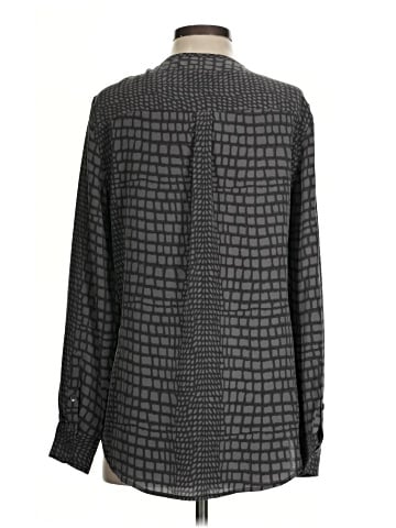 Equipment Long Sleeve Silk Top (view 2)