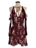 ASTR The Label Floral Burgundy Romper Size M - photo 2