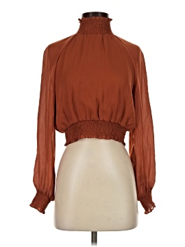 Cinq à Sept Long Sleeve Silk Top