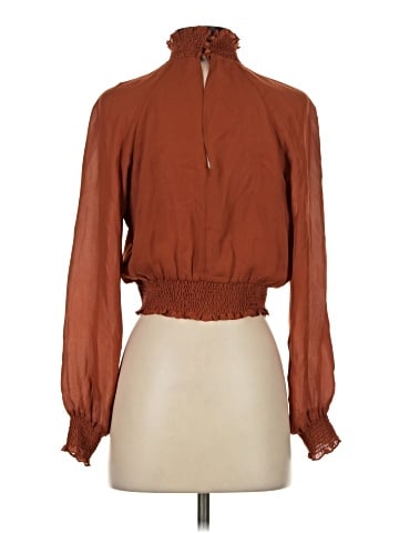 Cinq à Sept Long Sleeve Silk Top (view 2)
