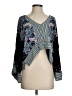 Free People Floral Paisley Blue 3/4 Sleeve Blouse Size XS - photo 1