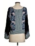 Free People Floral Paisley Blue 3/4 Sleeve Blouse Size XS - photo 2