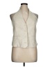 MNG Ivory Sleeveless Button-Down Shirt Size XL - photo 1