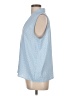 Ann Taylor Polka Dots Blue Sleeveless Blouse Size L - photo 5