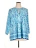 Lilly Pulitzer 100% Polyester Blue 3/4 Sleeve Blouse Size XL - photo 1