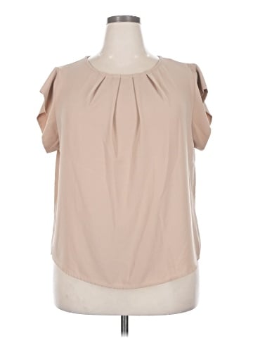 Shein Curve Short Sleeve Blouse (view 1)