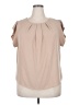 Shein Curve 100% Polyester Tan Short Sleeve Blouse Size 16 Plus (2) - photo 1