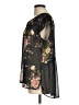 DR2 100% Polyester Floral Black Short Sleeve Blouse Size M - photo 5