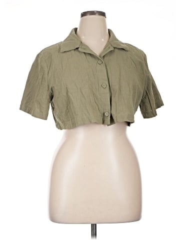 Shein Curve Short Sleeve Blouse (view 1)