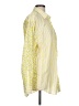 Solid & Striped 100% Cotton Print Yellow Long Sleeve Button-Down Shirt Size L - photo 4