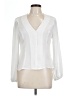 Lush 100% Polyester Ivory Long Sleeve Blouse Size L - photo 1