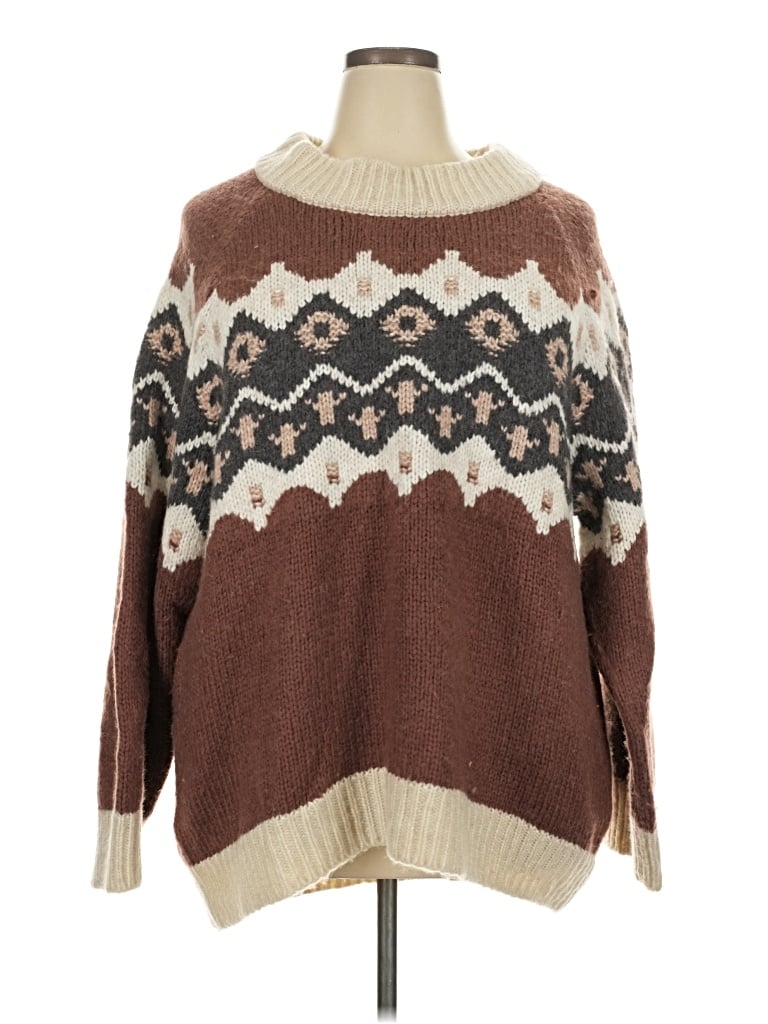 Pre-owned Aerie Pullover Sweater In Brown