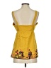 Fossil Floral Yellow Sleeveless Blouse Size S - photo 2