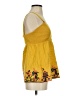 Fossil Floral Yellow Sleeveless Blouse Size S - photo 4
