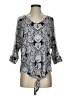 Roz & Ali Silver 3/4 Sleeve Blouse Size S - photo 1