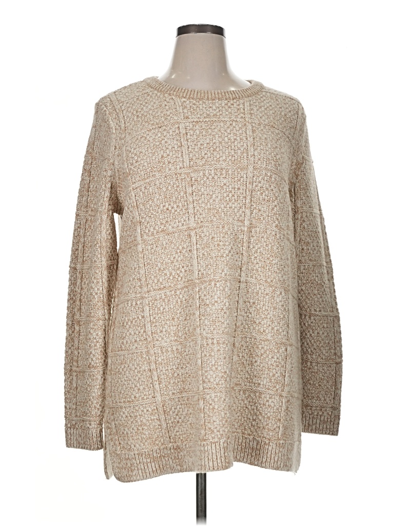 Pre-owned Lands' End Pullover Sweater In Tan
