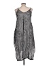 Assorted Brands 100% Rayon Paisley Gray Casual Dress Size L (estimated) - photo 2