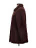 Calvin Klein Argyle Burgundy Coat Size L - photo 5