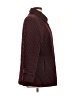 Calvin Klein Argyle Burgundy Coat Size L - photo 4