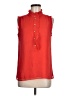 J.Crew 100% Silk Red Sleeveless Silk Top Size 6 - photo 1