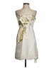Tibi 100% Polyester Metallic Silver Cocktail Dress Size 4 - photo 1