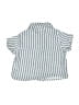 Shein 100% Cotton Stripes Blue Short Sleeve Button-Down Shirt Size 9-12 mo - 12 mo - photo 2