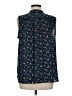 Ann Taylor LOFT 100% Polyester Multi Color Blue Sleeveless Blouse Size M - photo 2