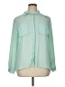 H&M 100% Polyester Green Long Sleeve Blouse Size 14 - photo 1