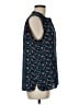 Ann Taylor LOFT 100% Polyester Multi Color Blue Sleeveless Blouse Size M - photo 4